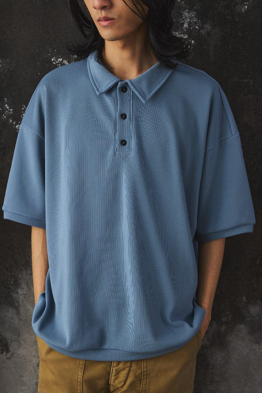UNTRACE 25SS 268 POLO SHIRT SSL AIR FORCE BLUE 日本設計師品牌 寬幅厚磅POLO衫