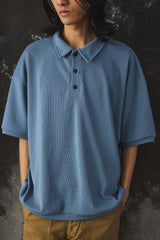 UNTRACE 25SS 268 POLO SHIRT SSL AIR FORCE BLUE 日本設計師品牌 寬幅厚磅POLO衫