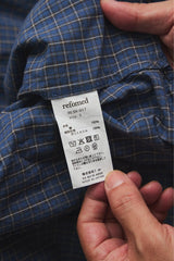 refomed WRIST PATCH WIDE SHIRT "CHECK" 日本設計師品牌 寬幅雙口袋格紋長袖襯衫