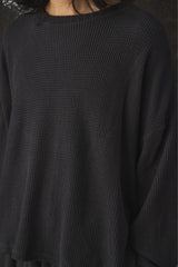 refomed AZEAMI THERMAL TEE 日本設計師品牌 華格夫圓領寬幅長袖上衣 炭灰色