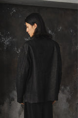 Professor E. Forgotten Materials Leather Shirt