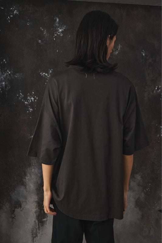 NAME. Wide-Fit Plain Crew-Neck T-Shirt
