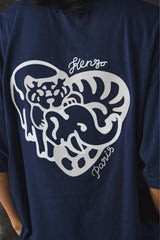 Kenzo Kenzo Heart Oversized Embroidered T-Shirt