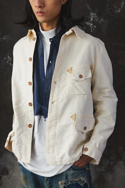 MFSC Mister Freedom x Sugar Cane Le Paletot Diable Jacket 白色三口袋工作外套 雙面穿