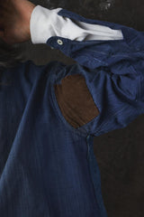 1930s French Hand-Dyed Indigo Patchwork Shirt 30年代法國手染靛藍拼接襯衫