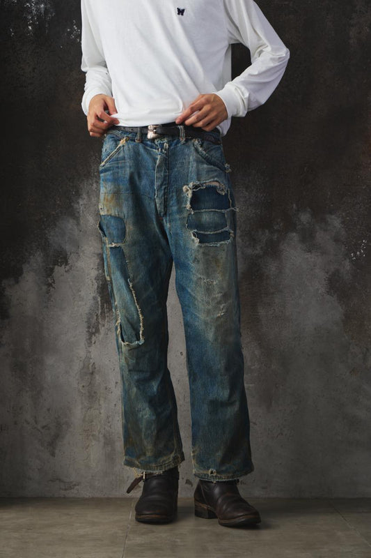 1940s USA 11oz Distressed Triple Stitch Work Pants 40年代美國製 11盎司三道車縫舊化工作褲