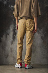 Ralph Lauren Polo Stretch Straight-Fit Skull Crossbones Embroidery Chino Pants
