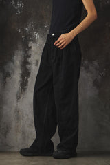 Yoke 3PLEATED WIDE-LEG TROUSERS 日本設計師品牌 黑色寬版棉質褲
