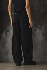 Yoke 3PLEATED WIDE-LEG TROUSERS 日本設計師品牌 黑色寬版棉質褲