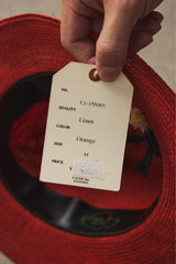CALEE Studded Leather-Trimmed Linen Hat 亞麻編織皮革鉚釘飾邊紳士帽