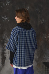 Porter Classic PALAKA SHORT SLEEVE SHIRT - INDIGO