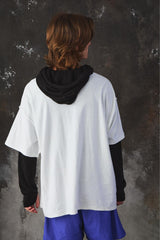 ISNESS MUSIC - Coastlines T-SHIRT with cassette tape 日本設計師品牌 白色專輯封面寬鬆短T