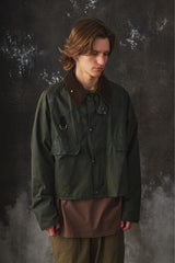 Barbour Spey Wax Jacket - Dark Olive 短版油蠟布夾克 深色