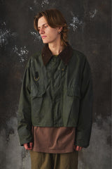 Barbour Spey Wax Jacket - Dark Olive 短版油蠟布夾克 深色