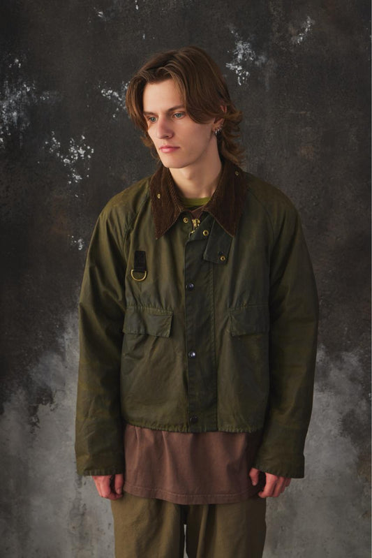 Barbour Spey Wax Jacket -Olive 短版油蠟布夾克 淺色