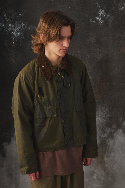 Barbour Spey Wax Jacket -Olive 短版油蠟布夾克 淺色