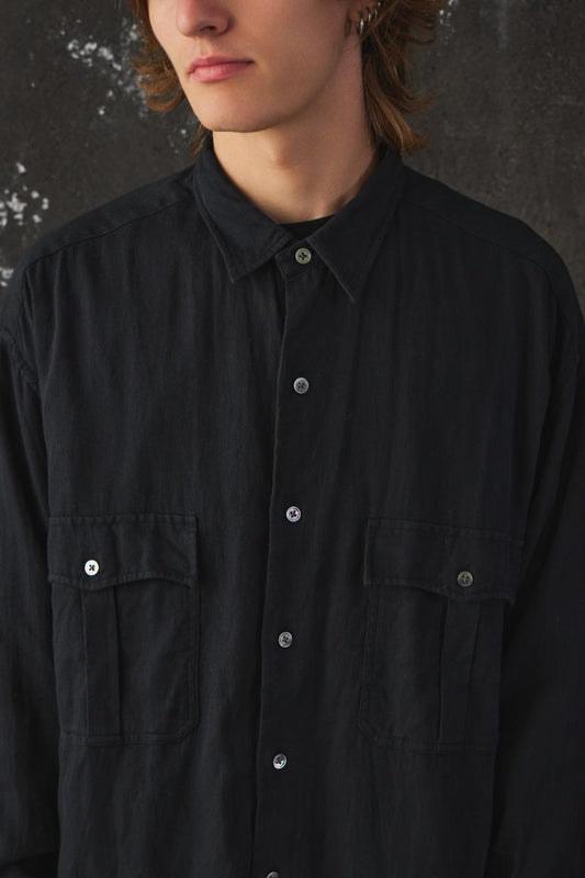 Porter Classic Roll Up Shirt - Black