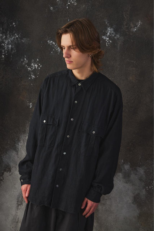 Porter Classic Roll Up Shirt - Black