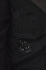 Yohji Yamamoto COSTUME D'HOMME Wool Gabardine 2-Button Suit Jacket 山本耀司 黑色羊毛雙紐扣西裝外套 全新含吊牌