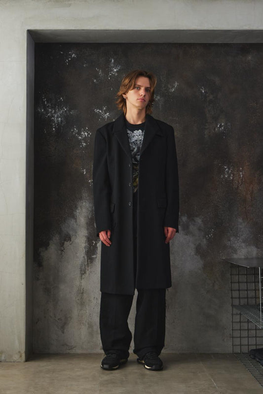 REGULATION Yohji Yamamoto - Wool Gabardine Doctor Jacket 山本耀司 黑色羊毛醫生夾克