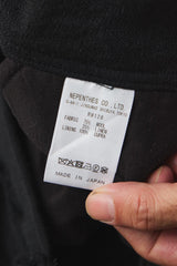 Needles - Raw Edge Trouser W/L Herringbone - Black 羊毛混紡抽鬚邊長褲