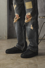 Marsell Pallottola Pomice Reversed Leather Derby Shoes 意大利工匠品牌 黑色麂皮密集綁帶德比鞋