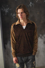 ”Sigallo” Vintage Terry Cloth Open Collar Polo Shirt 古著雙色毛巾布開領Polo衫