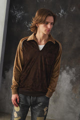 ”Sigallo” Vintage Terry Cloth Open Collar Polo Shirt 古著雙色毛巾布開領Polo衫