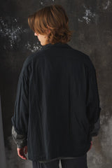 TIGHTBOOTH PRODUCTION DIAMOND ROLL-UP SHIRT 日本滑板品牌 黑色棉質菱格紋刺繡捲袖襯衫