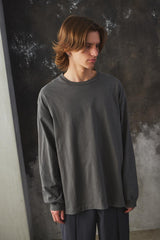 Confect Cotton Brushed Crew Neck L/S T-Shirt 日本設計師品牌 棉麻混紡落肩圓領長袖上衣