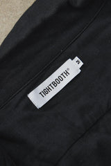 TIGHTBOOTH PRODUCTION DIAMOND ROLL-UP SHIRT 日本滑板品牌 黑色棉質菱格紋刺繡捲袖襯衫