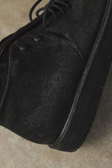 Marsell Pallottola Pomice Reversed Leather Derby Shoes 意大利工匠品牌 黑色麂皮密集綁帶德比鞋