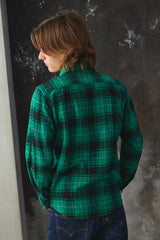 2000’s Vintage Schott NYC "DELUXE" Western Plaid Cotton Flannel Shirt 格紋棉質法蘭絨襯衫