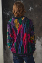 1990’s Vintage Coogi 3D Knit Crewneck Sweater澳洲古著 萬花筒色立體編織圓領針織毛衣 澳洲製