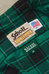2000’s Vintage Schott NYC "DELUXE" Western Plaid Cotton Flannel Shirt 格紋棉質法蘭絨襯衫