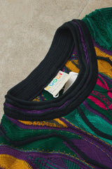 1990’s Vintage Coogi 3D Knit Crewneck Sweater澳洲古著 萬花筒色立體編織圓領針織毛衣 澳洲製