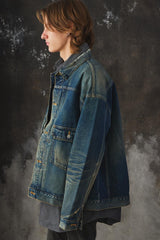 MADNESS 20FW MDNS TYPE 1 DENIM JACKET 余文樂 復古黃泥刷色牛仔外套 日本製