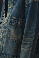 MADNESS 20FW MDNS TYPE 1 DENIM JACKET 余文樂 復古黃泥刷色牛仔外套 日本製