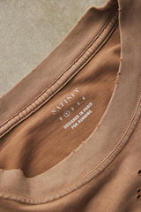 Satisfy MothTech™ Distressed Cotton-Jersey T-Shirt 法國運動品牌 棕色仿舊破壞透氣短T