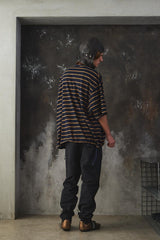 ISNESS MUSIC EXCLUSIVE BALLOON BORDER SHORT SLEEVE T-SHIRT for +81 聯名限定 氣球廓形抽繩短T