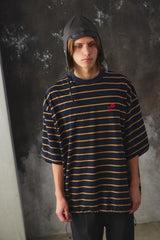 ISNESS MUSIC EXCLUSIVE BALLOON BORDER SHORT SLEEVE T-SHIRT for +81 聯名限定 氣球廓形抽繩短T