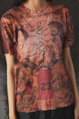 Vintage Tattoo Print Graphic Tee 古著刺青圖騰滿版短T
