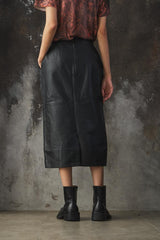 Vintage European Leather Pencil Skirt 古著 皮革鉛筆裙