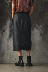 Vintage European Leather Pencil Skirt 古著 皮革鉛筆裙