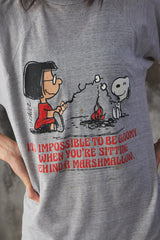 80s Snoopy Marcie "Marshmallow" Tee 50/50 Single Stitch 復古史努比與瑪西印花 T 混紡布料 單線縫製