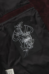 ROCKSTEADY Burgundy Suede Zip-Up Jacket 上海獨立設計師品牌 酒紅色麂皮拉鍊夾克