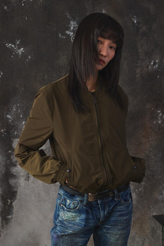 Burberry Brit Olive Green Bomber Jacket 軍綠色防風飛行員夾克外套