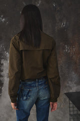 Burberry Brit Olive Green Bomber Jacket 軍綠色防風飛行員夾克外套