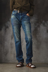 PRPS Japan Made "Purple Goods" Text Printed Distressed Jeans 紫製品 復古水洗字體印刷牛仔褲 女版
