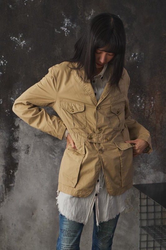 Engineered Garments KHAKI Folk Jacket 卡其色多口袋夾克外套